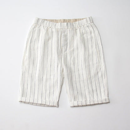 Men's High Waist Linen Shorts - Harren Cole