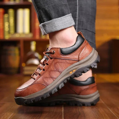 Men's Leather Hiking Boots Durable Outdoor Footwear - Harren Cole