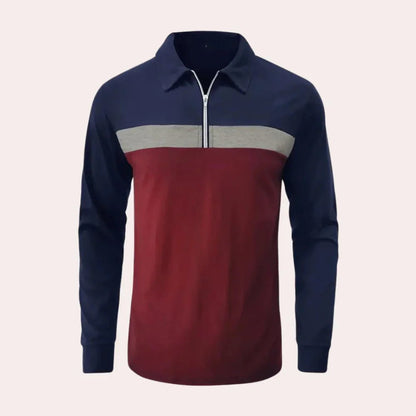 Men's Long Sleeve Classic Polo Shirt - Harren Cole