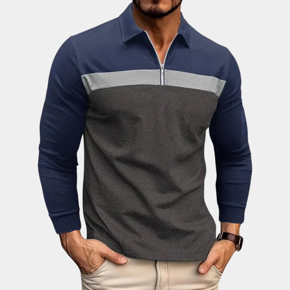 Men's Long Sleeve Classic Polo Shirt - Harren Cole