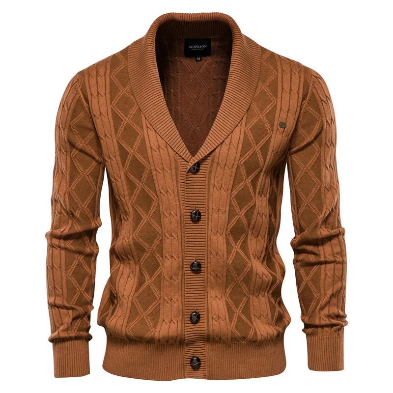 Men's Shawl Collar Cardigan Sweater - Harren Cole