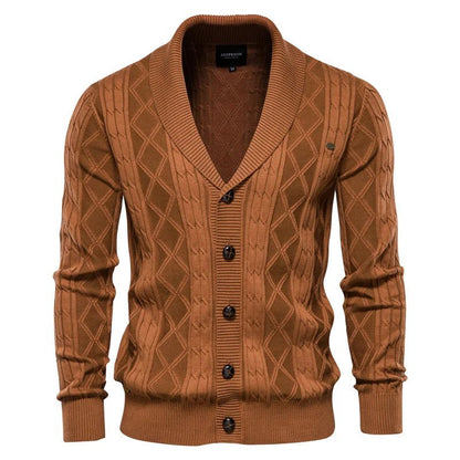 Men's Shawl Collar Cardigan Sweater - Harren Cole