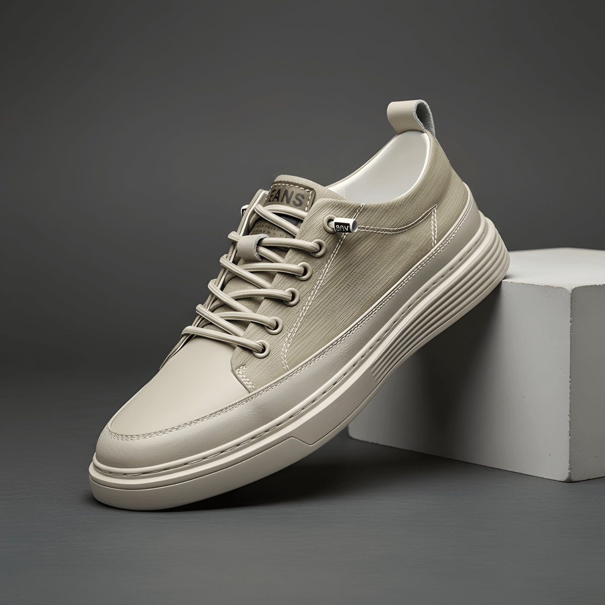 Men's Smooth Leather Casual Sneakers - Harren Cole