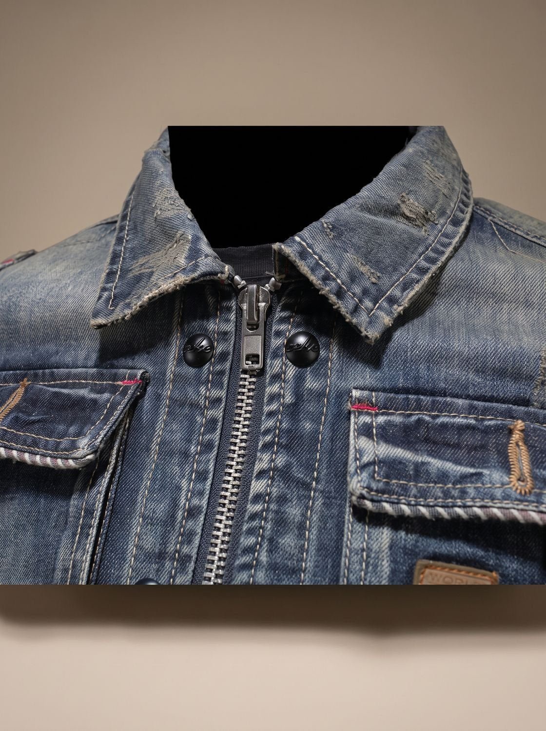 Men's Vintage Washed Denim Trucker Jacket - Harren Cole