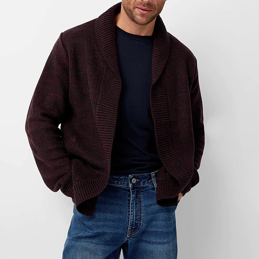 Men's Wool Knit Cardigan Sweater - Harren Cole