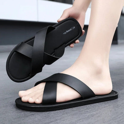 Minimalist Cross - Strap Summer Sandal - Harren Cole
