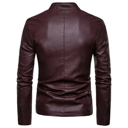 Minimalist Faux Leather Jacket - Harren Cole