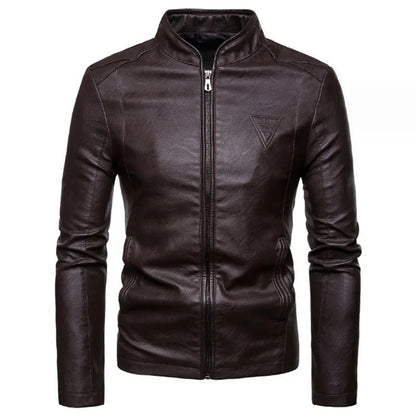 Minimalist Faux Leather Jacket - Harren Cole