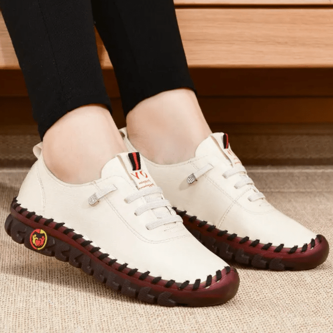 Nadine - Leichte Lederschuhe mit Rutschfester Sohle - Livezo