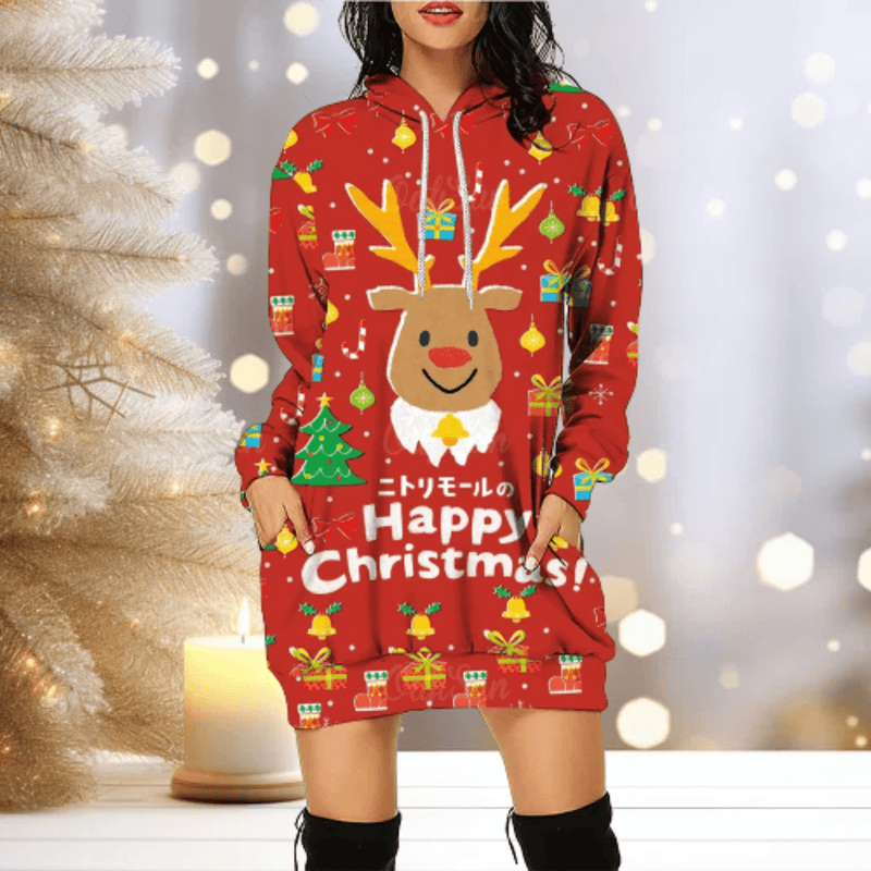 Nadine - Weihnachten Party Sweatshirts mit Kapuze - Livezo
