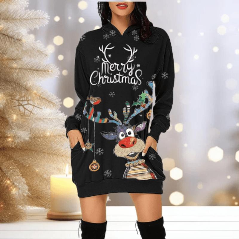 Nadine - Weihnachten Party Sweatshirts mit Kapuze - Livezo