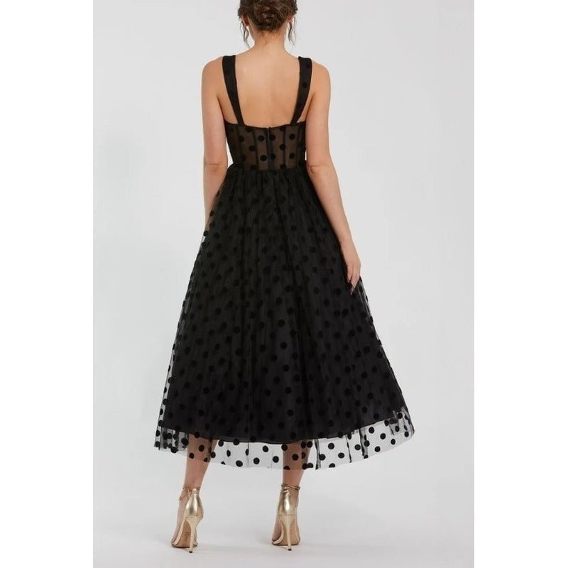 Noirélla - Tupfen - Tüll Sweetheart - Midikleid - Livezo