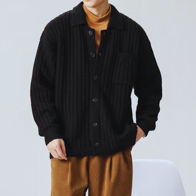 Open Waffle Knit Cardigan - Harren Cole