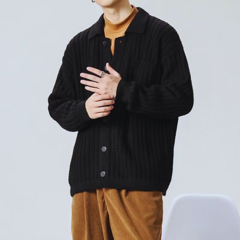 Open Waffle Knit Cardigan - Harren Cole