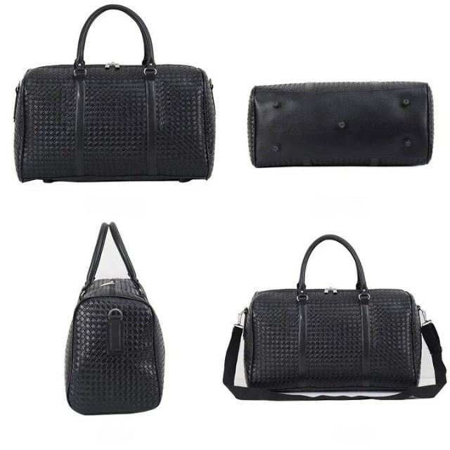 Padded Vegan Leather Duffel Bag - Harren Cole