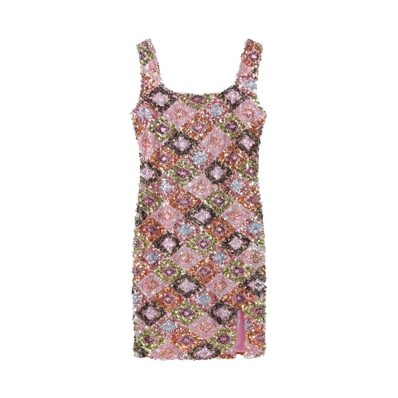 Pailletten - Party - Kleid mit geformter Silhouette - Livezo