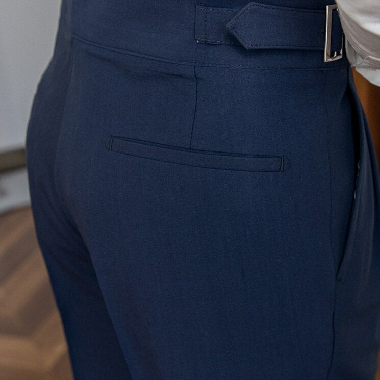 Romeo - Herren Gurkha - Hose – Hochbund, Retro - Design, Business - Eleganz - Livezo