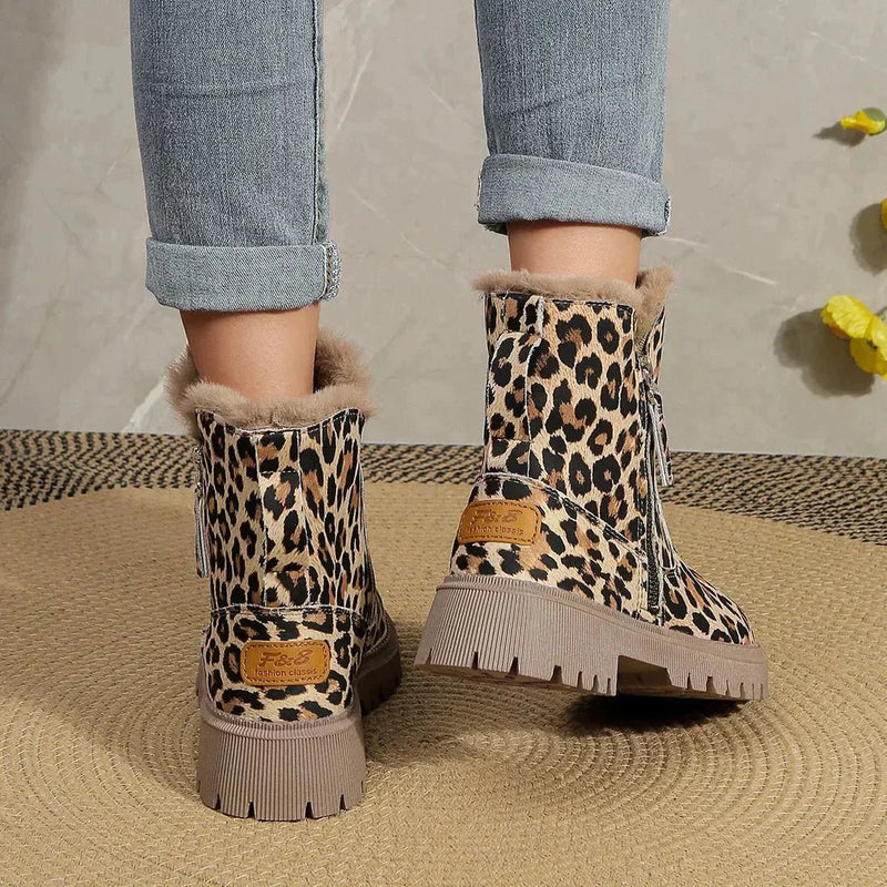 Schicke Stiefeletten mit Leopardenmuster für trendige Outfits - Livezo