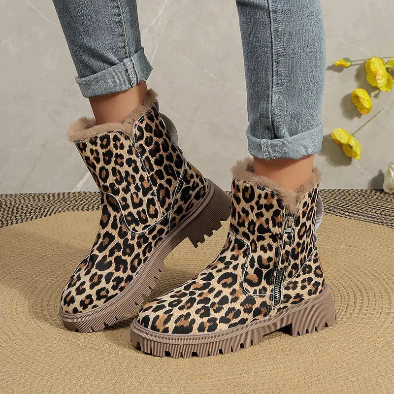 Schicke Stiefeletten mit Leopardenmuster für trendige Outfits - Livezo