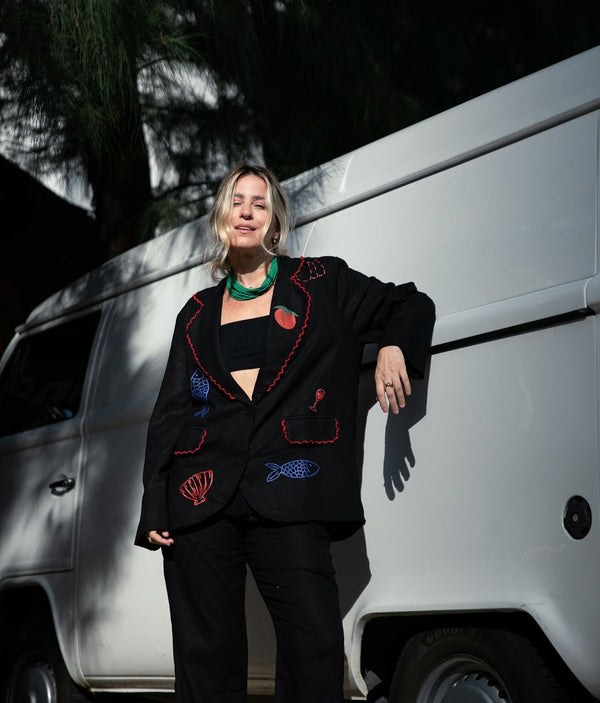 Schicker Blazer mit Hummerprint für Küstenstil - Livezo