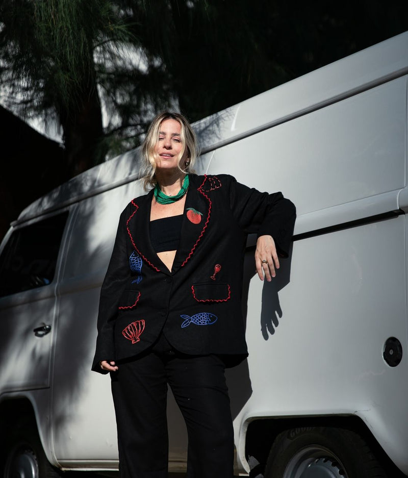 Schicker Blazer mit Hummerprint für Küstenstil - Livezo