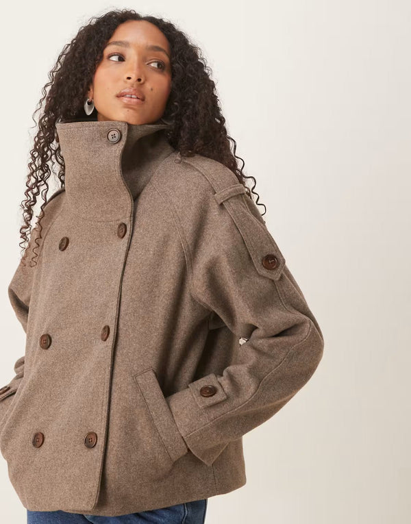 Schicker herbstlicher Woll - Peacoat - Livezo