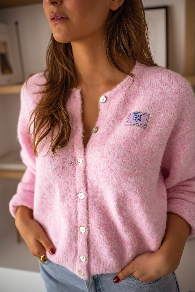 Schicker rosa gesteppter Cardigan für Lagen - Looks - Livezo
