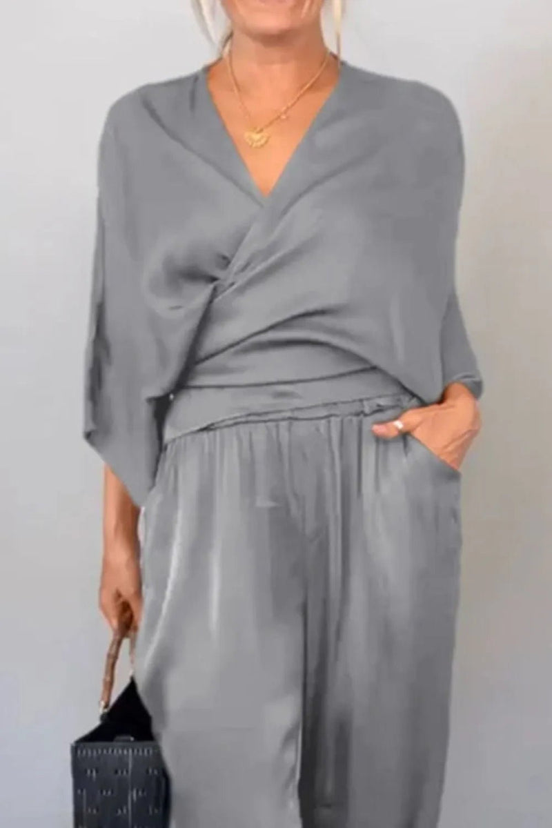 Schickes Wickel - Oberteil und Lässiger Hosen - Set - Livezo