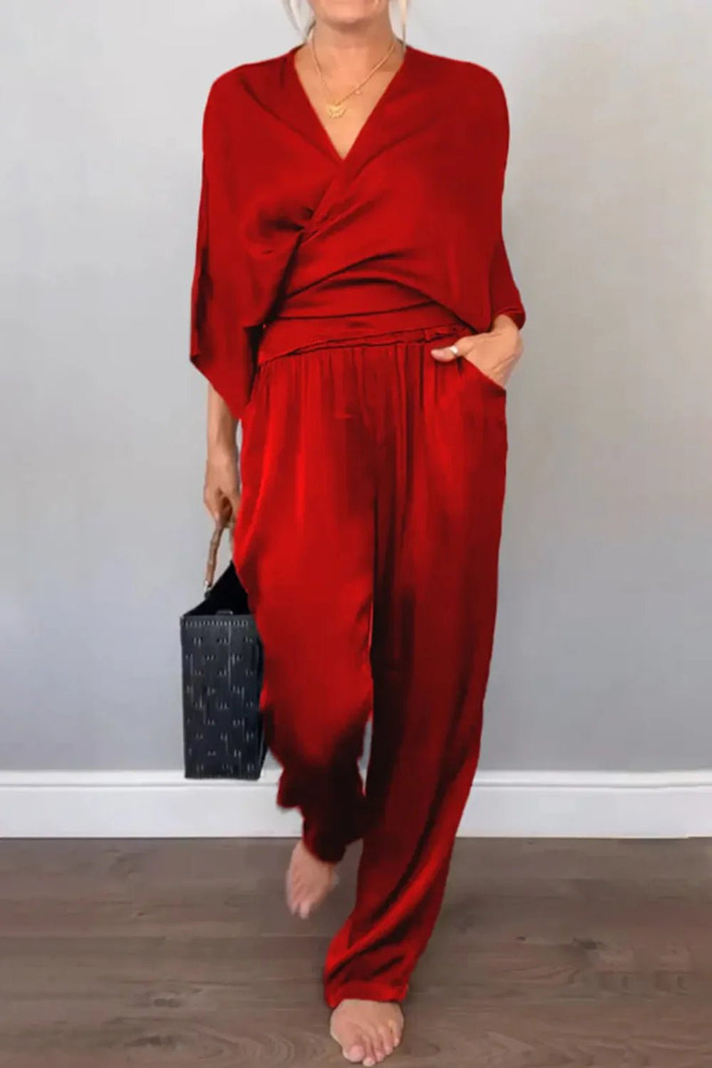 Schickes Wickel - Oberteil und Lässiger Hosen - Set - Livezo