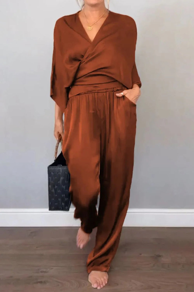 Schickes Wickel - Oberteil und Lässiger Hosen - Set - Livezo