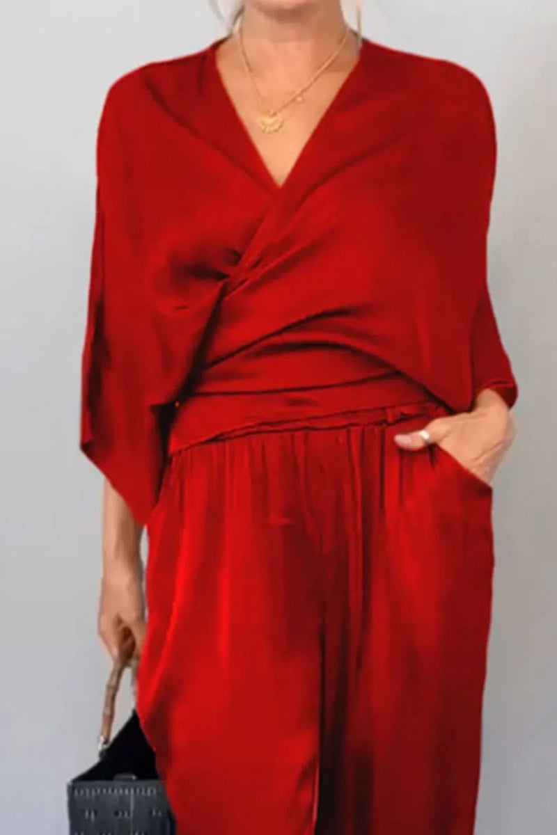 Schickes Wickel - Oberteil und Lässiger Hosen - Set - Livezo