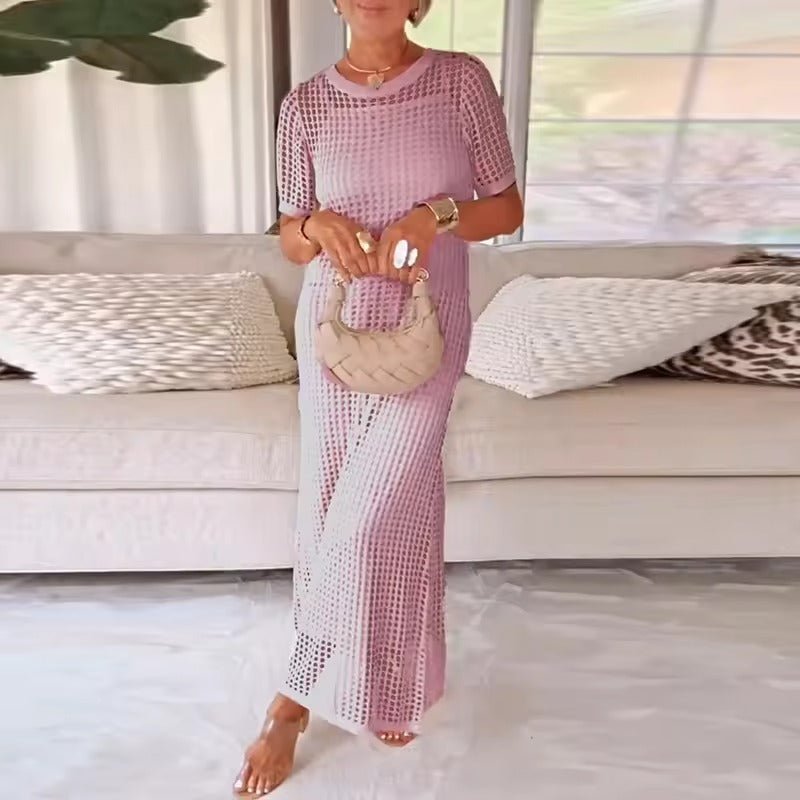 Schickes zweiteiliges Kleid mit Ausschnitten und rundem Ausschnitt - Livezo