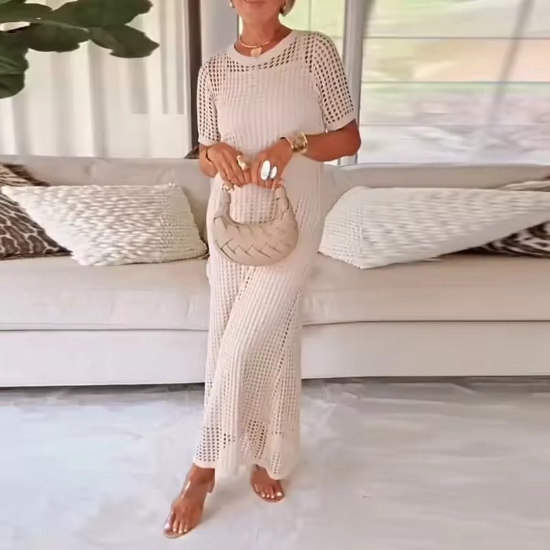 Schickes zweiteiliges Kleid mit Ausschnitten und rundem Ausschnitt - Livezo