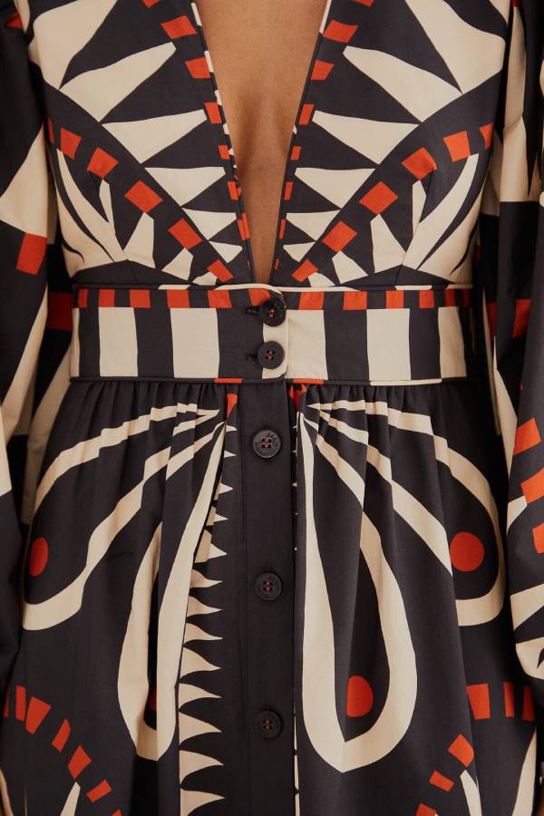 Schwarzes Coconut Grove Maxikleid mit Puffärmeln - Livezo