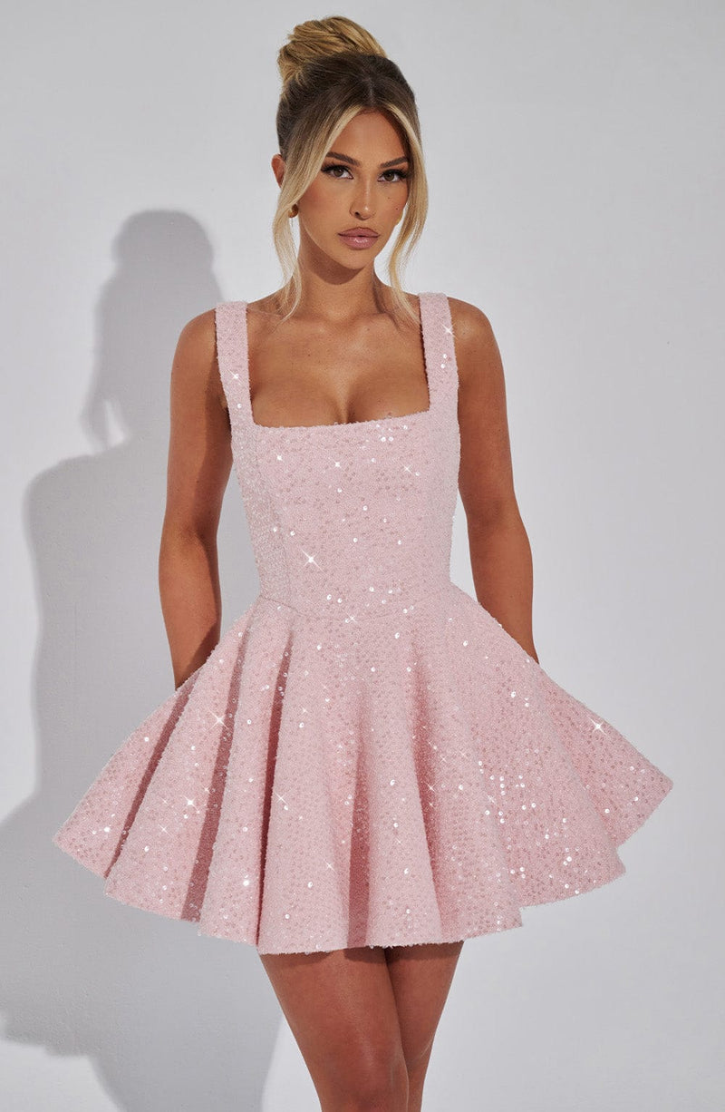 Seraphina | Ballerina Blush Mini Kleid - Livezo