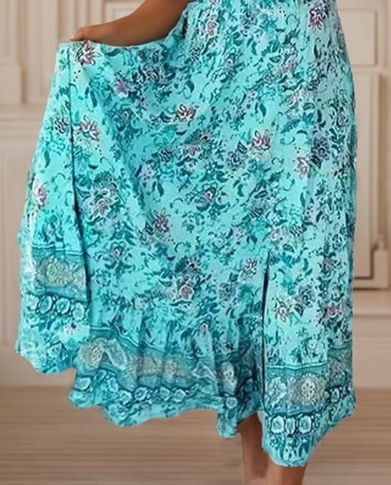 Sienna | Elegant V - Neck Print Dress - Dein perfektes Kleid für jeden Tag! - Livezo