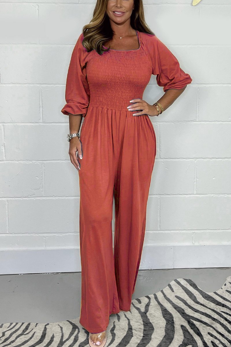 Solid Color Jumpsuit - Für den Alltagssti - Livezo