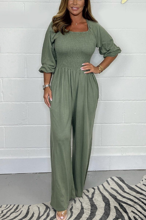 Solid Color Jumpsuit - Für den Alltagssti - Livezo