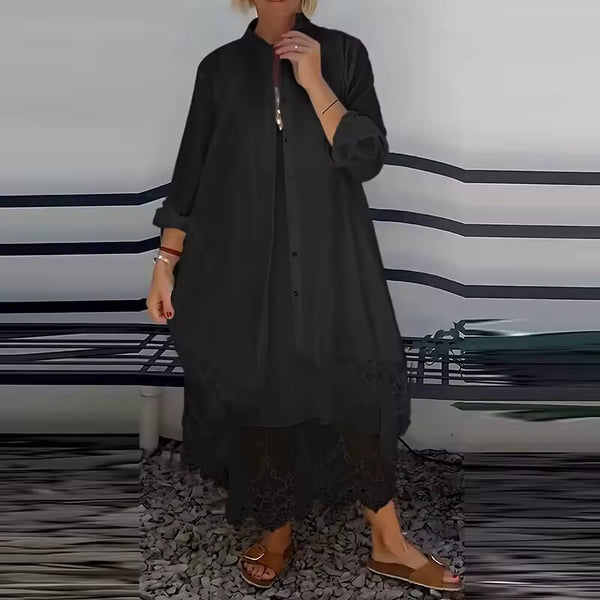 Spitzenkleid und Cardigan - Set für Damen - Livezo