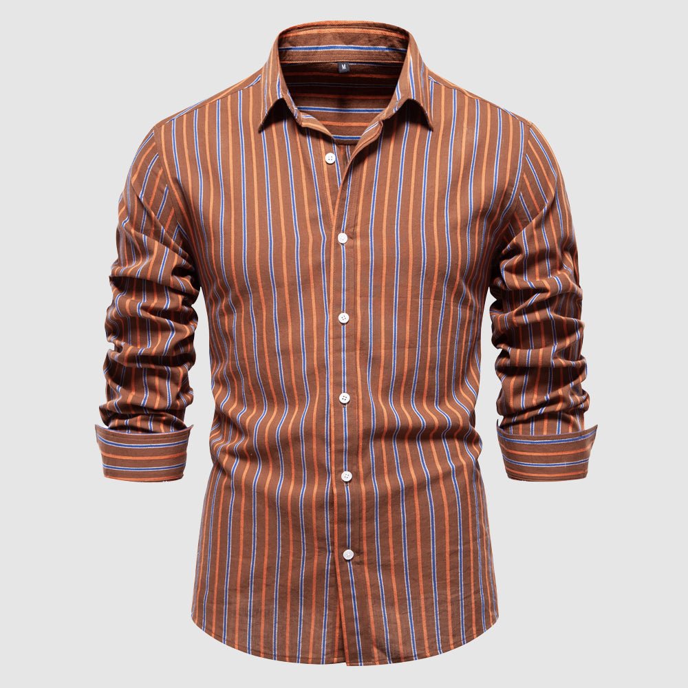 Striped Long Sleeve Casual Shirt for Men - Harren Cole