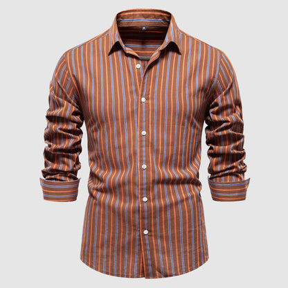 Striped Long Sleeve Casual Shirt for Men - Harren Cole