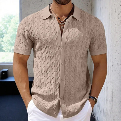 Structured Short Sleeve Knit Shirt - Harren Cole