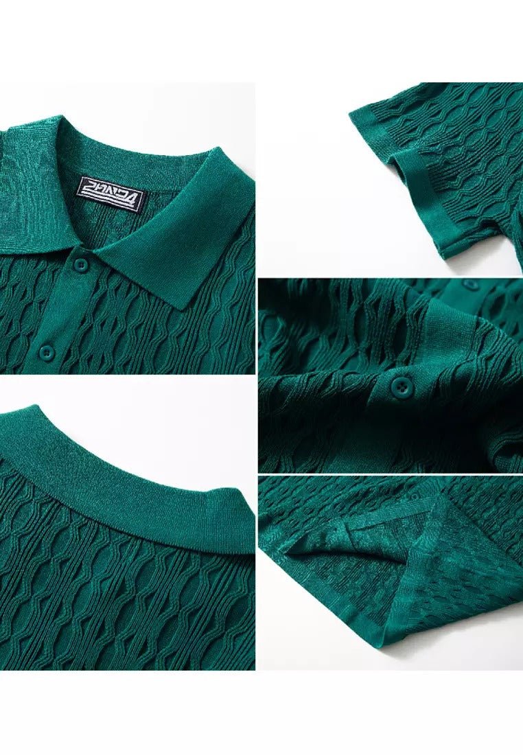 Structured Short Sleeve Knit Shirt - Harren Cole