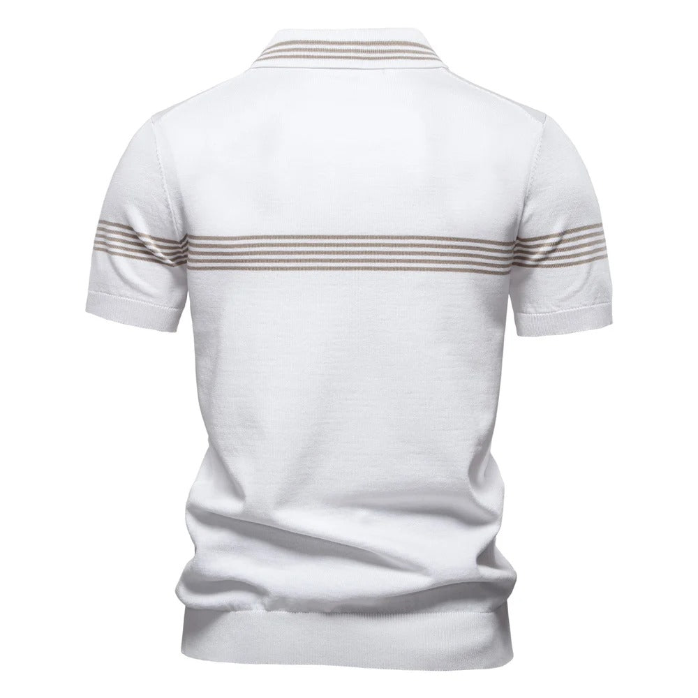 Vintage Knit Polo Shirt for Men - Harren Cole