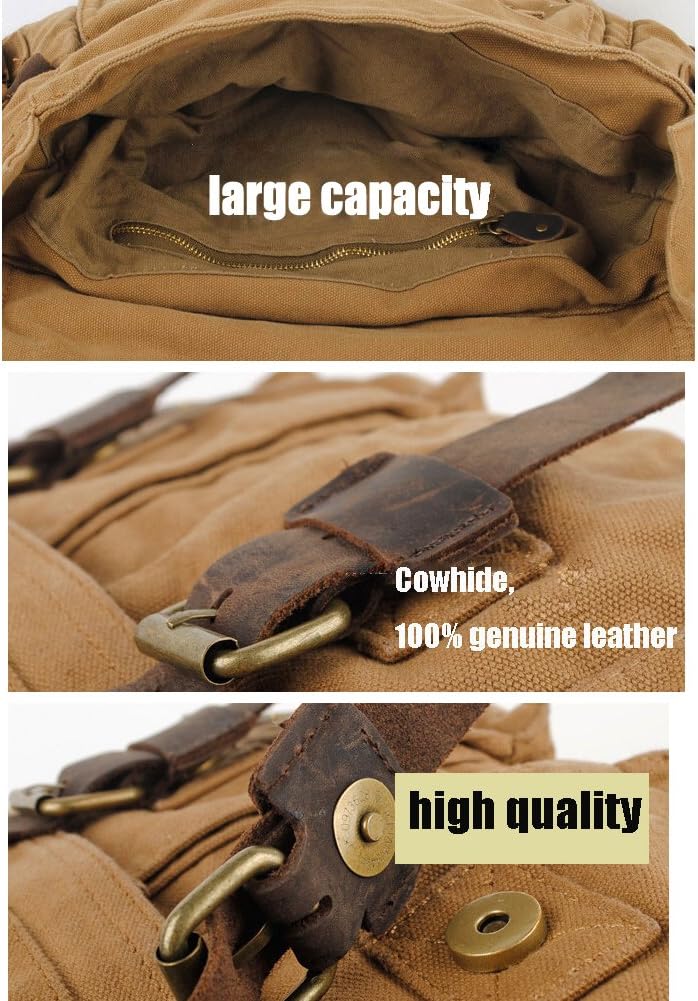 Vintage Leather Messenger Bag - Harren Cole