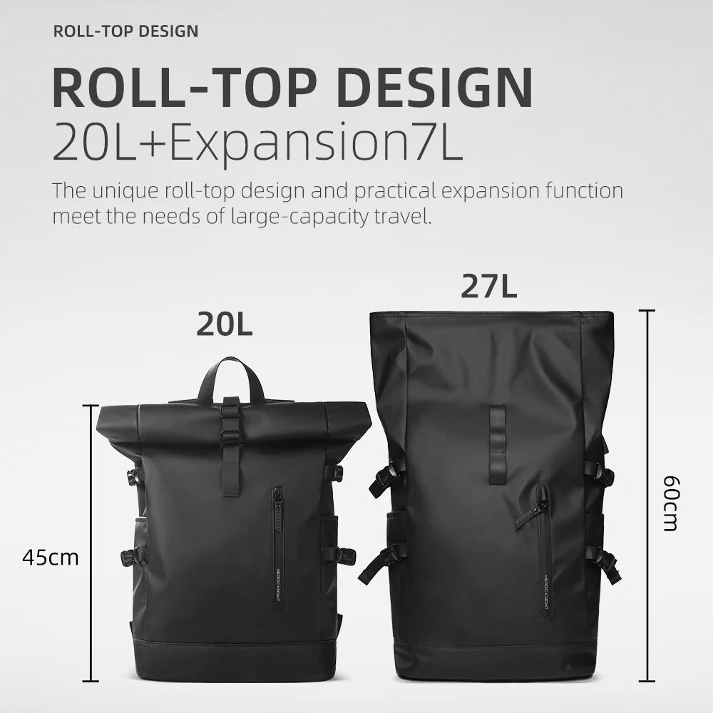 Waterproof Roll - Top Backpack - Harren Cole