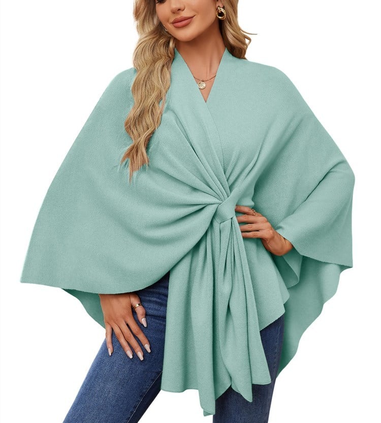 Weicher eleganter Schal - Poncho für gemütlich - schicke Lagenlooks - Livezo