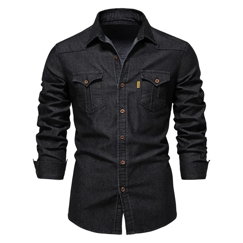 Western Style Denim Shirt - Harren Cole