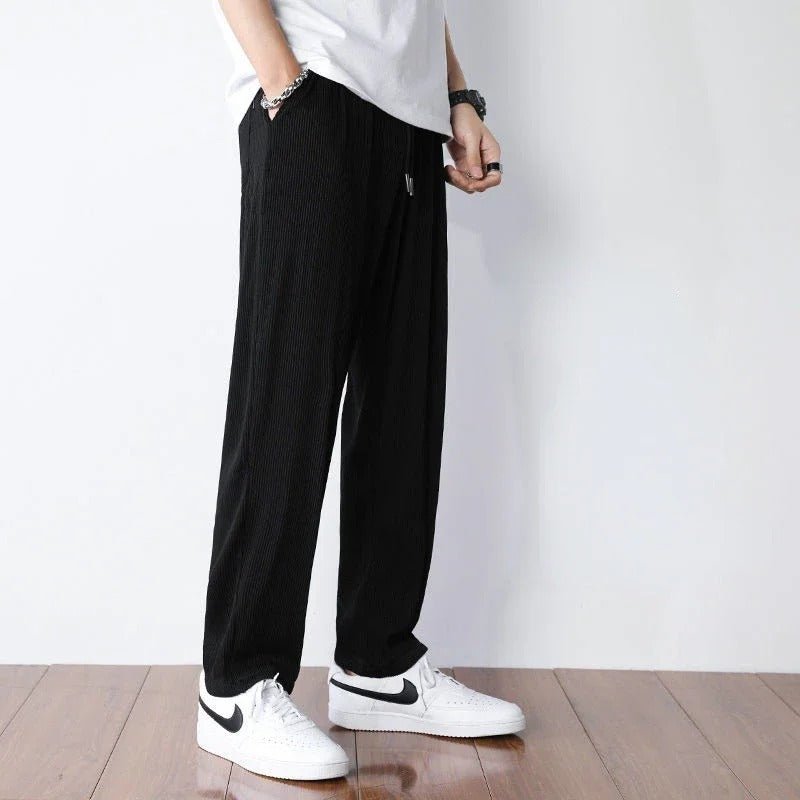 Wide Cut Textured Lounge Pants - Harren Cole