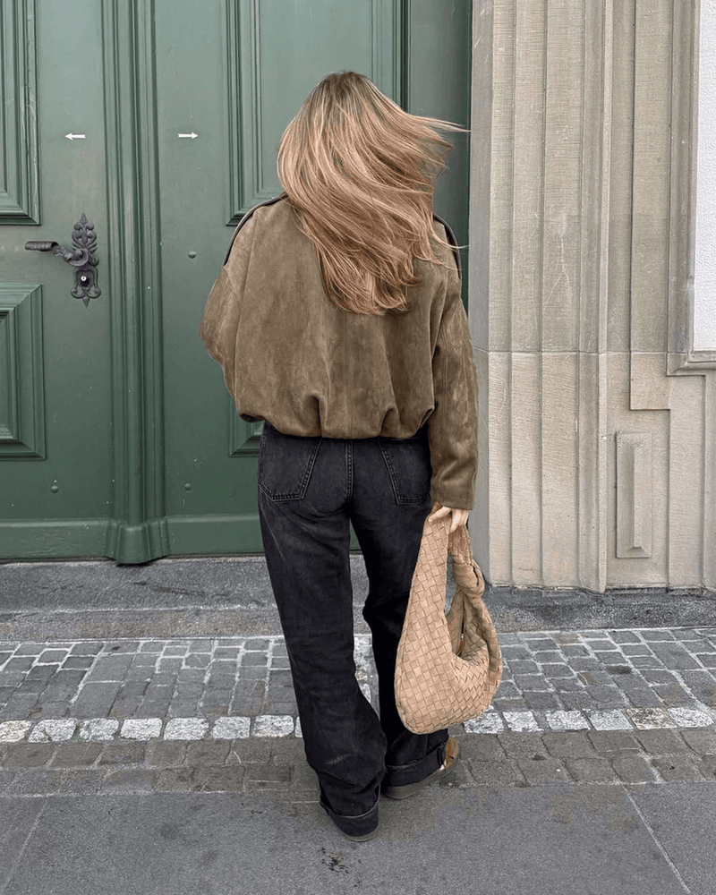 Wildleder - Bomberjacke für Damen - Livezo